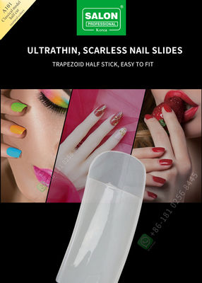 Half Cut French Nail Tips ABS Plastic Material