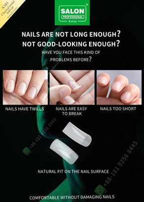 Half Cut French Nail Tips ABS Plastic Material