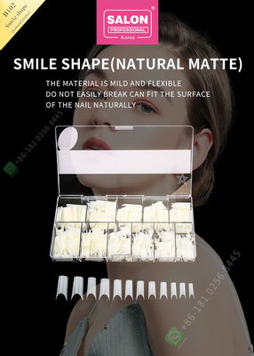 Smile Shape Matte False Nail Tips High Quality Custom Nail Half Tips Manicure Tip for Nail Art Salon
