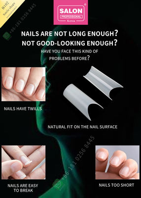 Smile Shape Matte False Nail Tips High Quality Custom Nail Half Tips Manicure Tip for Nail Art Salon