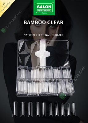 French/C Arc Lengthening Bamboo Clear False Nail Tips Manicure Tip for Nail Art Salon