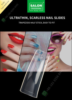 Salon beauty false eagle month square nail tips French manufacture acrylic extra-long half cover tips