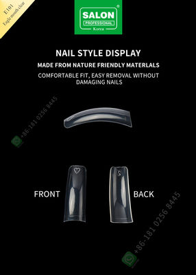 Salon beauty false eagle month square nail tips French manufacture acrylic extra-long half cover tips