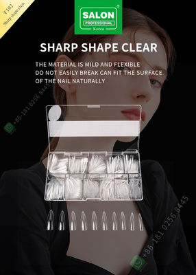 500pcs Sharp Shape Lady French Style Artificial False Nails Half Tips and Full Cover False Nail