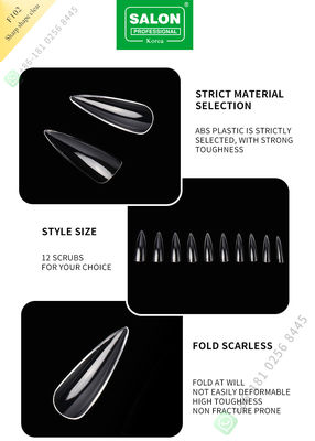 500pcs Sharp Shape Lady French Style Artificial False Nails Half Tips and Full Cover False Nail