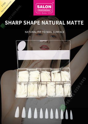 500pcs Sharp Shape Matte Lady French Style Artificial False Nails Half Tips and Full Cover False Nail
