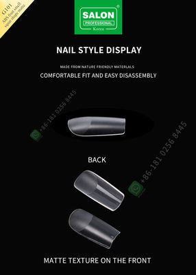 ABS Fruit Smell Square Shape Matte Lady French Style Artificial False Nails Half Tips and Full Cover False Nail