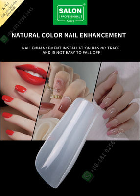 Milk Color/ Half Square Shape French Acrylic Fake Nail with ABS Artificial nail False Nail
