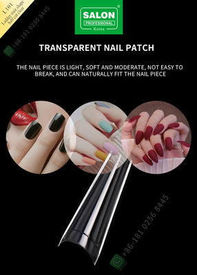 Ladder/Stair Shape Half Cut False Nail French Style Artificial Nail Tips Fake Nail