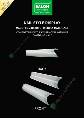 Ladder/Stair Shape Half Cut False Nail French Style Artificial Nail Tips Fake Nail