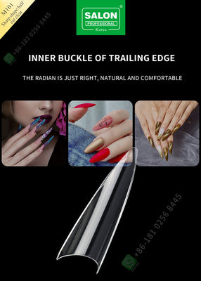 Sharp Drops Shape Half Cut False Nail French Style Artificial Nail with ABS Fake Nail