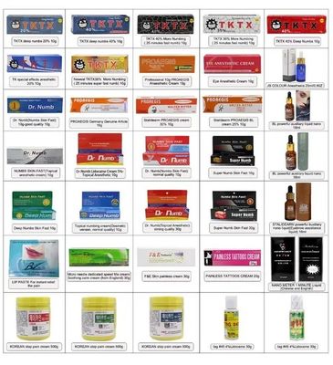 Tktx Numb Cream 55% 75% Original Tattoo Anesthetic Ointment Laser Tattoo Tktx Strong Numbing Cream Wholesale OEM Factory Price White Pink Color Tktx Numb Cream