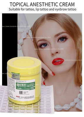 J-CAIN 500 Gram Korean Tattoo Numbing Cream  Green Red Blue Golden Silver Label 15.6% 29.9% OEM Package Good Price
