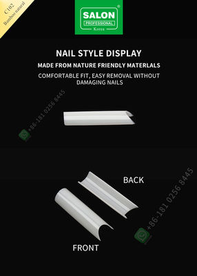 French/C Arc Lengthening Bamboo Natural False Nail Tips Half Tips Manicure Tip for Nail Art Salon