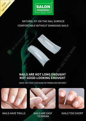 Salon Beauty False Eagle Month Nail Tips French Acrylic Extra Long Half Cover Tips