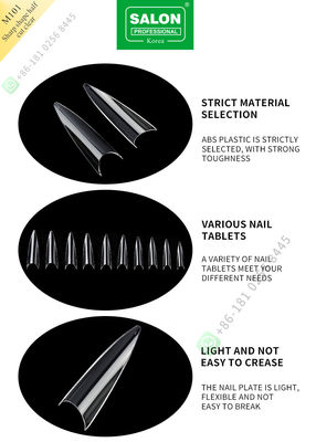 Plastic Fake Half Tips Nails For Professional Beauty Salon