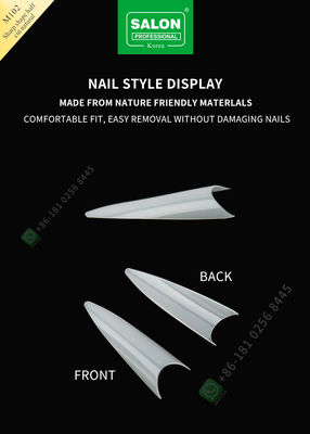 Sharp Drops Shape Half Cut False Nail French Style With ABS Fake Nail