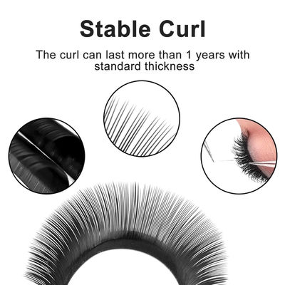 YY Lash Extensions CC/D/DD Curl 0.10mm Thickness Volume Extension 8-14mm Long Lasting Matte Black False Lashes