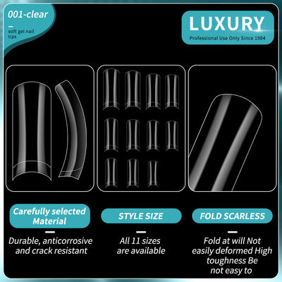 Customizable Long Last Square False Nails For Nail Art Salon With OEM Service