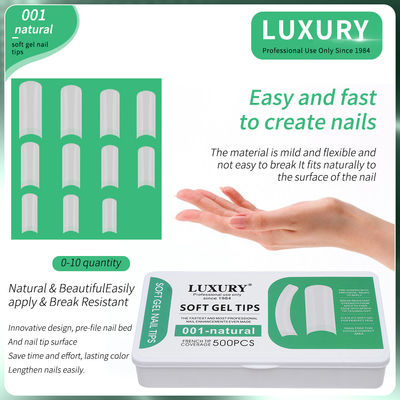 Professional Long Lasting Soft Gel Nail Tips For Nails Extension At Art Salon