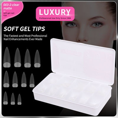 500pcs Luxury Clear Matte Sharp Shape False Nails For Nail Art