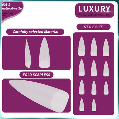 500pcs/Box Professional Natural Matte Sharp Shape Fake Nails For DIY Manicure