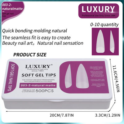 500pcs/Box Professional Natural Matte Sharp Shape Fake Nails For DIY Manicure