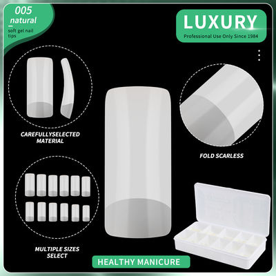 500pcs/Box Medium Square Press On Nails False Nails Natural Full Cover Fake Nails For Women