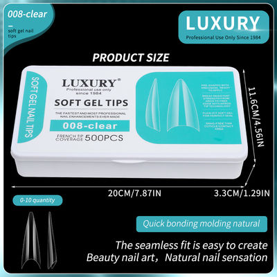 Professional Nail Art 500PCS Sharp Shaped False Nails With Ultrathin Design 11 Sizes