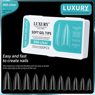 Professional Nail Art 500PCS Sharp Shaped False Nails With Ultrathin Design 11 Sizes