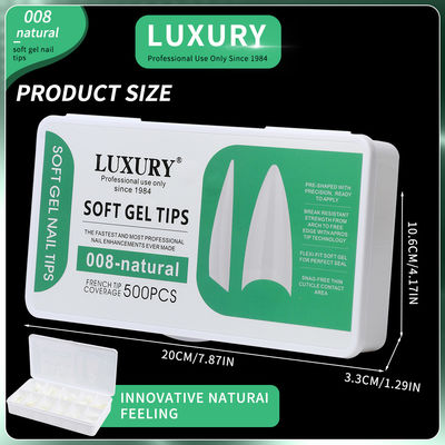 500pcs Sharp-Shaped Full Cover False Nails with Ultrathin Design for Nail Art