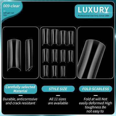 Fake Nails Tips Half Cover French Square Shaped False Nails For DIY Nail Art