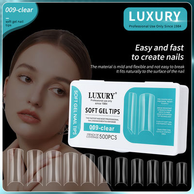 500pcs Long Ballerina Square Shape Press On Nails Half Cover Fake Nail For Women