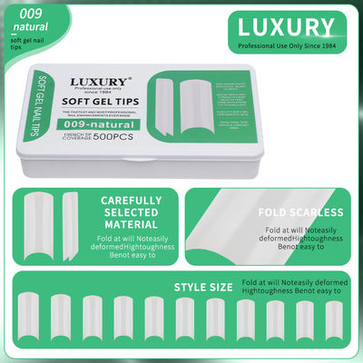Fake Nails Tips Half Cover French Square Shaped False Nails For DIY Nail Art