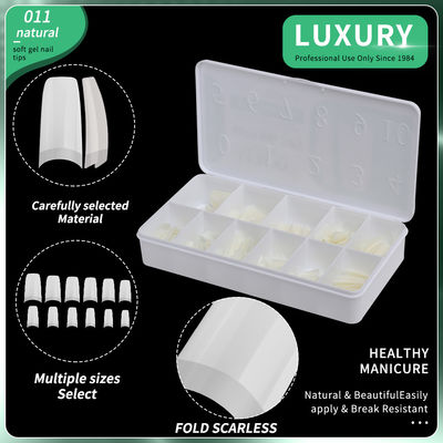 500pcs Medium Ballerina Shape False Nail Tips Half Cover Acrylic False Nails Artificial Nail Tips 11 Sizes