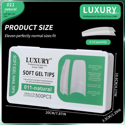 500pcs Medium Ballerina Shape False Nail Tips Half Cover Acrylic False Nails Artificial Nail Tips 11 Sizes