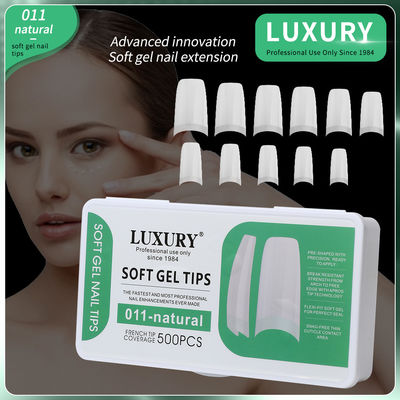 500pcs Medium Ballerina Shape False Nail Tips Half Cover Acrylic False Nails Artificial Nail Tips 11 Sizes