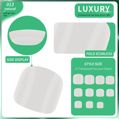 French False Toe Nails Short Square Press On Nails Natural Full Cover Fake Nails Artificial Acrylic False Toenails
