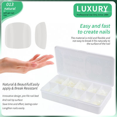 French False Toe Nails Short Square Press On Nails Natural Full Cover Fake Nails Artificial Acrylic False Toenails
