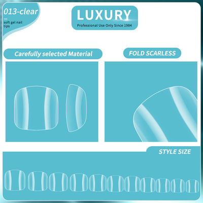 Soft Gel Toenail Tips Set Full Coverage Square Shape False Toe Nails 11 Sizes For Diy & Salon Manicures