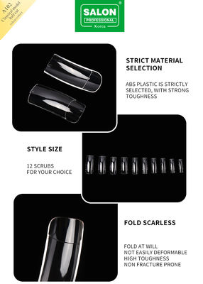 Custom Logo Nail Quick Building Extension Tool Full Cover Long Clear False Nail Tips Artificial Fingernails