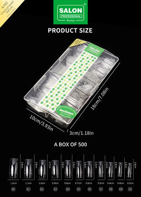 Custom Logo Nail Quick Building Extension Tool Full Cover Long Clear False Nail Tips Artificial Fingernails