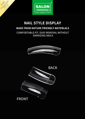 Custom Logo Nail Quick Building Extension Tool Full Cover Long Clear False Nail Tips Artificial Fingernails