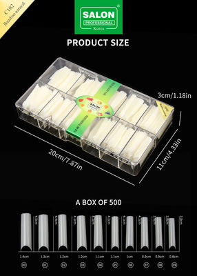 Square Full Covered Ultra-Thin ABS False Nail For Salon Nail Extensions Easy DIY Nail Art At Home