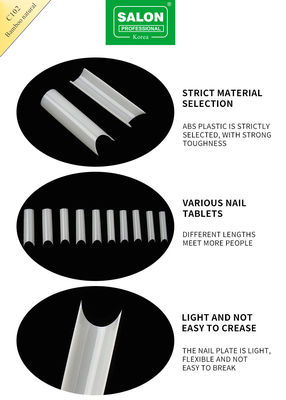 Square Full Covered Ultra-Thin ABS False Nail For Salon Nail Extensions Easy DIY Nail Art At Home