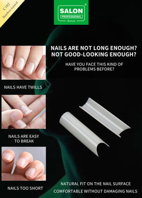 Square Full Covered Ultra-Thin ABS False Nail For Salon Nail Extensions Easy DIY Nail Art At Home
