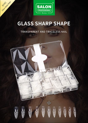 Long Sharp Shape Fake Nail Tips Ultra-Thin Soft Gel Full Cover False Nails 12 Sizes