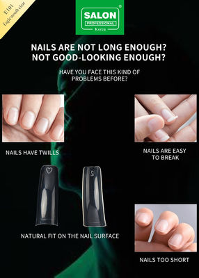 Professional Nail Full Cover Clear ABS Eagle Mouth Clear In 12 Sizes For DIY Manicures Salon