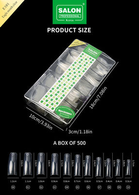Professional Nail Full Cover Clear ABS Eagle Mouth Clear In 12 Sizes For DIY Manicures Salon