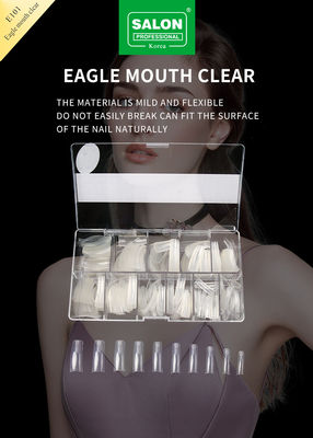 Professional Nail Full Cover Clear ABS Eagle Mouth Clear In 12 Sizes For DIY Manicures Salon